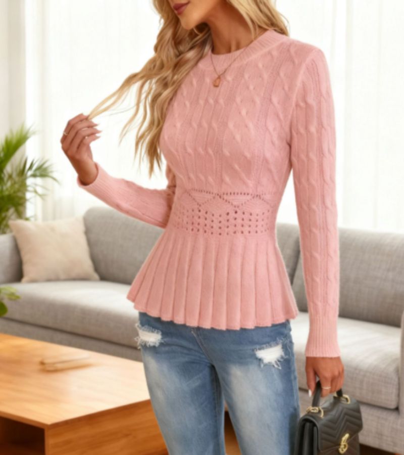 Floor | Verfijnde Peplum Trui