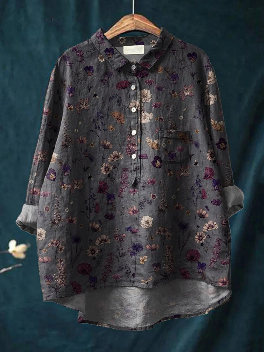 Aline | Bloemrijke Losvallende Blouse