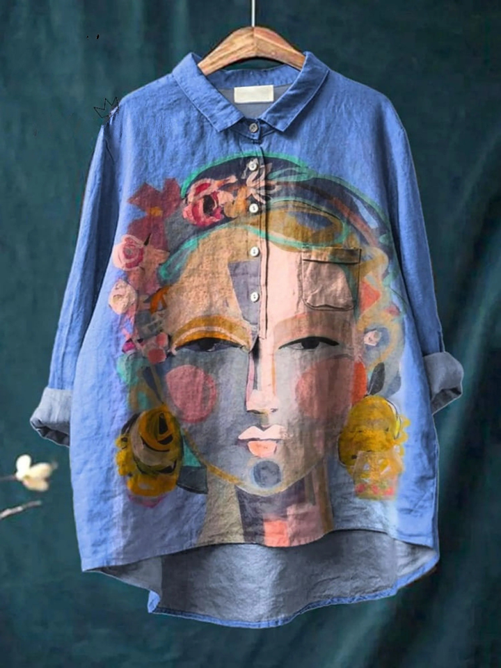 Leontine | Kunstzinnige Geprinte Blouse