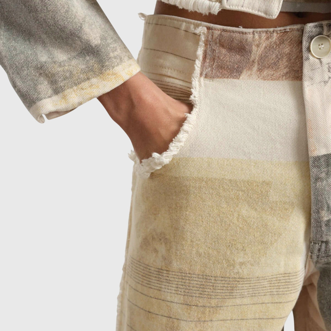 Willemien | Wijde Broek met Kunstprint