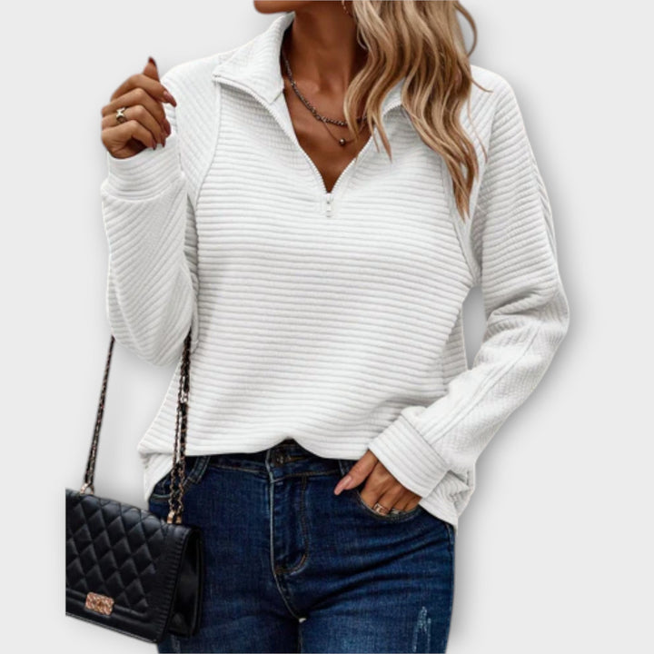 Dieke | Comfortabele Halfzip Trui