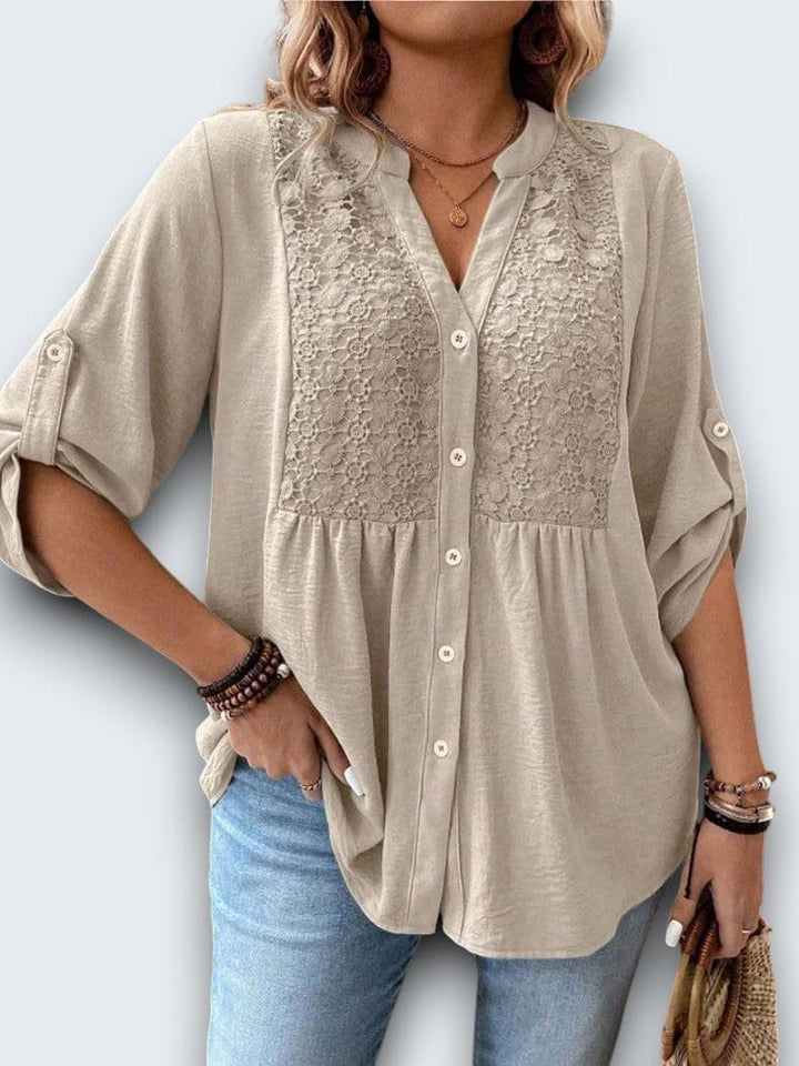 Nelly | Sierlijke Kanten Blouse