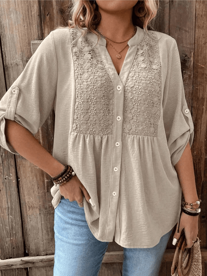 Nelly | Sierlijke Kanten Blouse