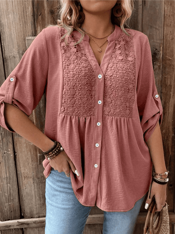 Nelly | Sierlijke Kanten Blouse