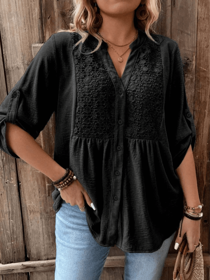 Nelly | Sierlijke Kanten Blouse