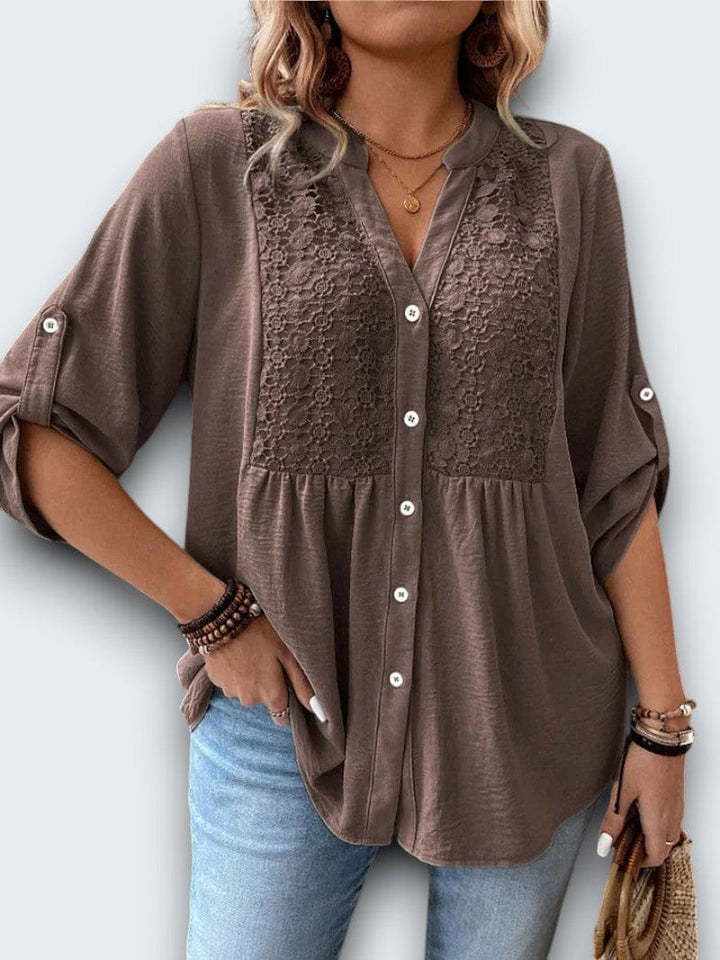 Nelly | Sierlijke Kanten Blouse