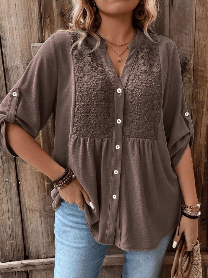 Nelly | Sierlijke Kanten Blouse