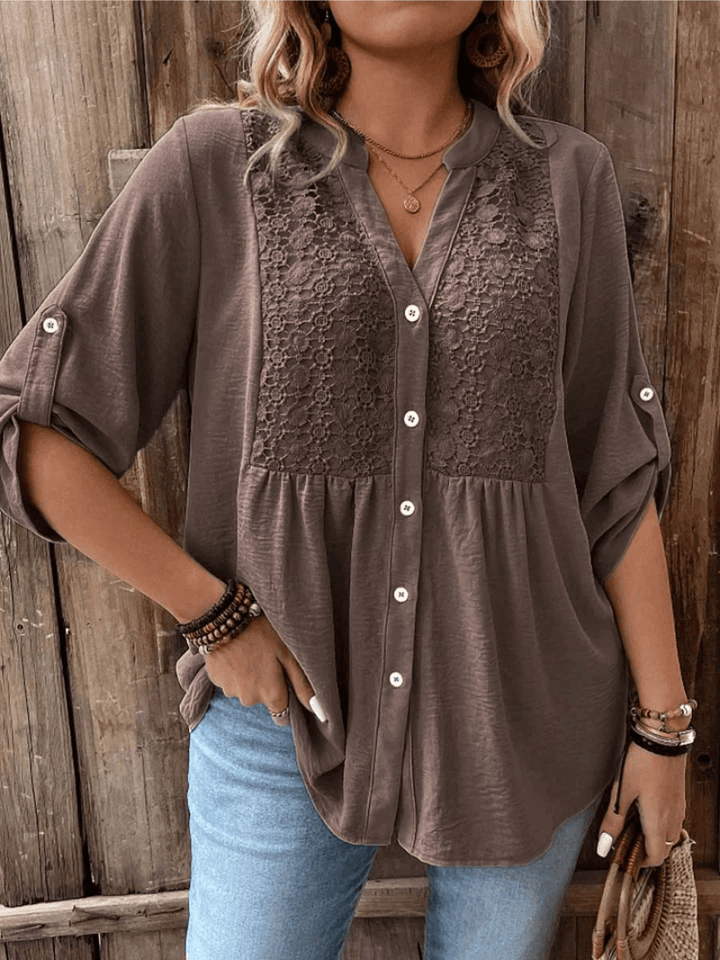 Nelly | Sierlijke Kanten Blouse