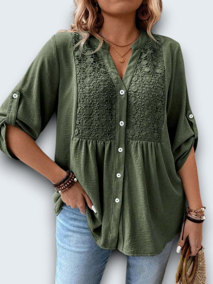 Nelly | Sierlijke Kanten Blouse