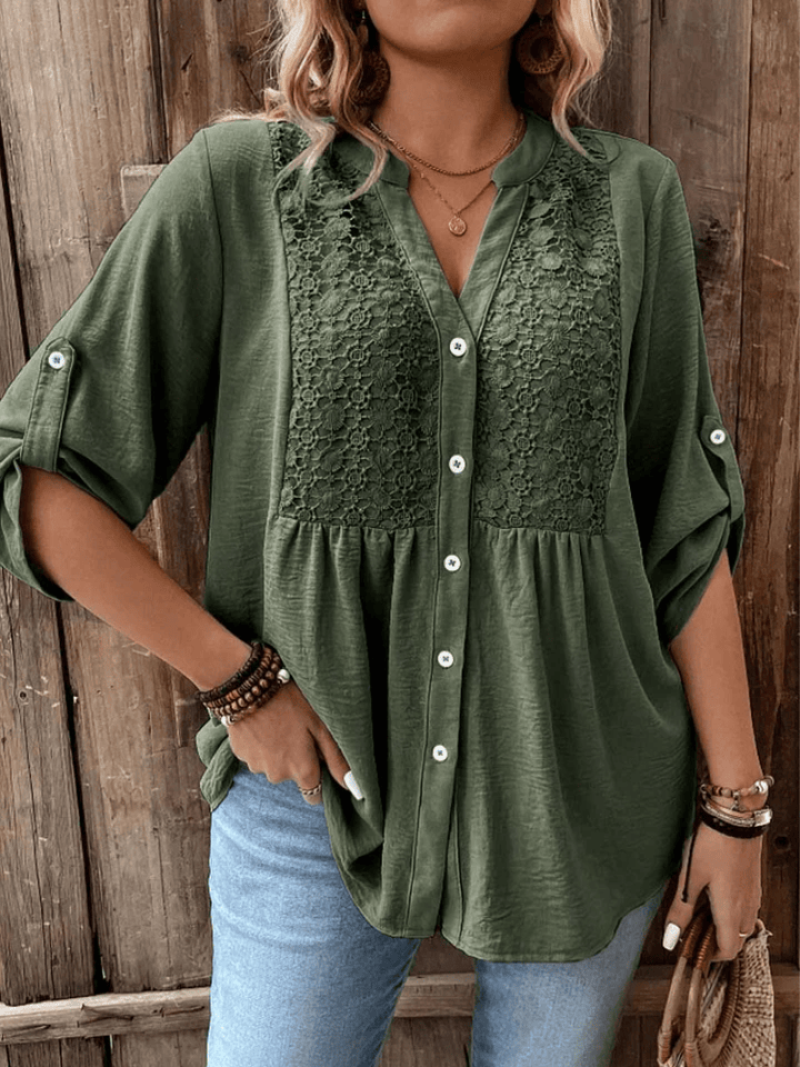 Nelly | Sierlijke Kanten Blouse