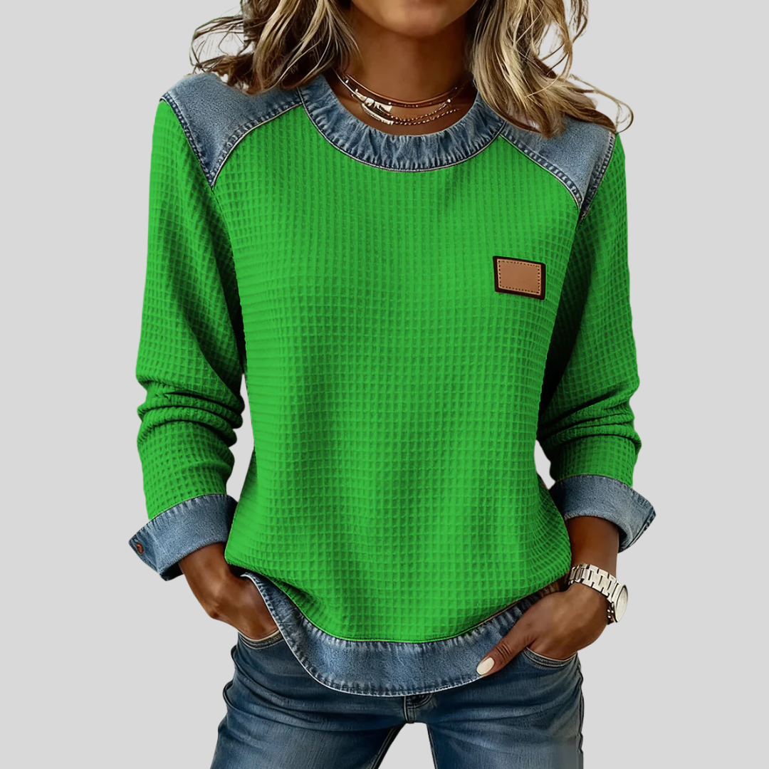 Diede | Sportieve Sweater met Contrastdetails