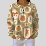 Hiske | Warme Herfstsweater met Knoopjes