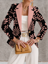 Katja | Verfijnde Bladprint Blazer
