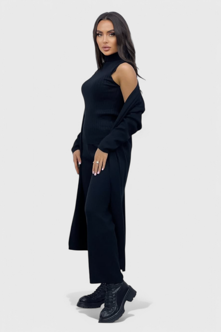 Elke | Elegante Driedelige Gebreide Set