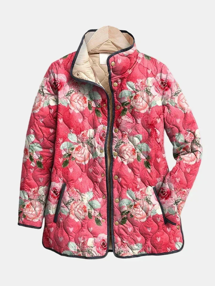 Maud | Gewatteerd Jack met Bloemenprint