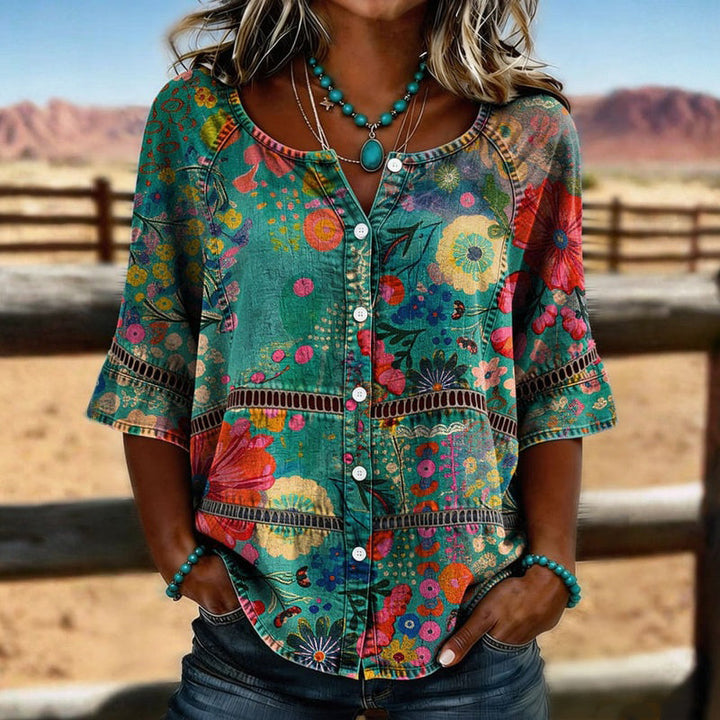 Gerdien | Bloemrijke Boho Blouse
