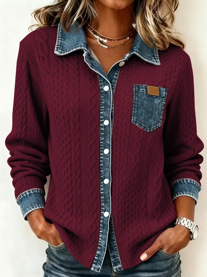 Greta | Verfijnd Vest met Contrastdetails
