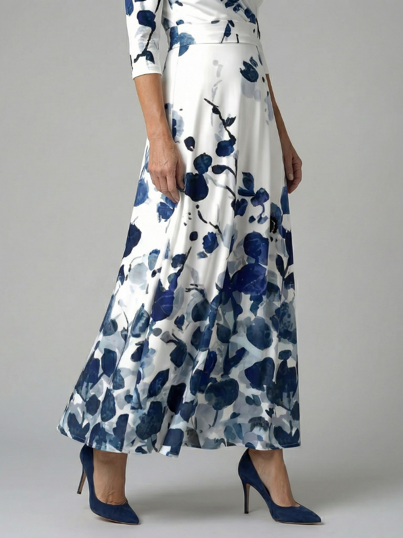 Josina | Bloemenprint Overslag Maxi-jurk