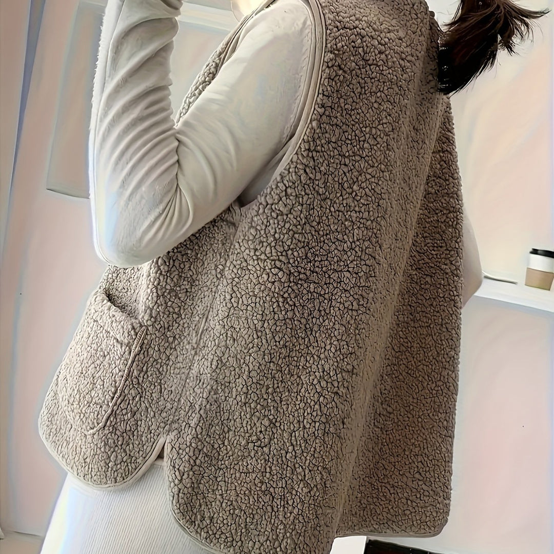 Gerdine | Zachte Bodywarmer met Knoopsluiting