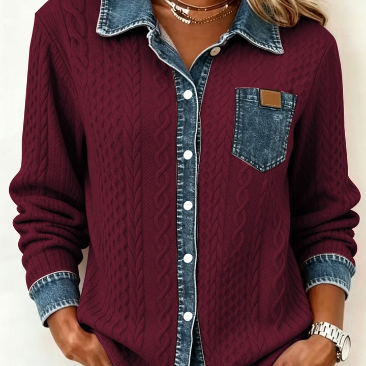 Greta | Verfijnd Vest met Contrastdetails