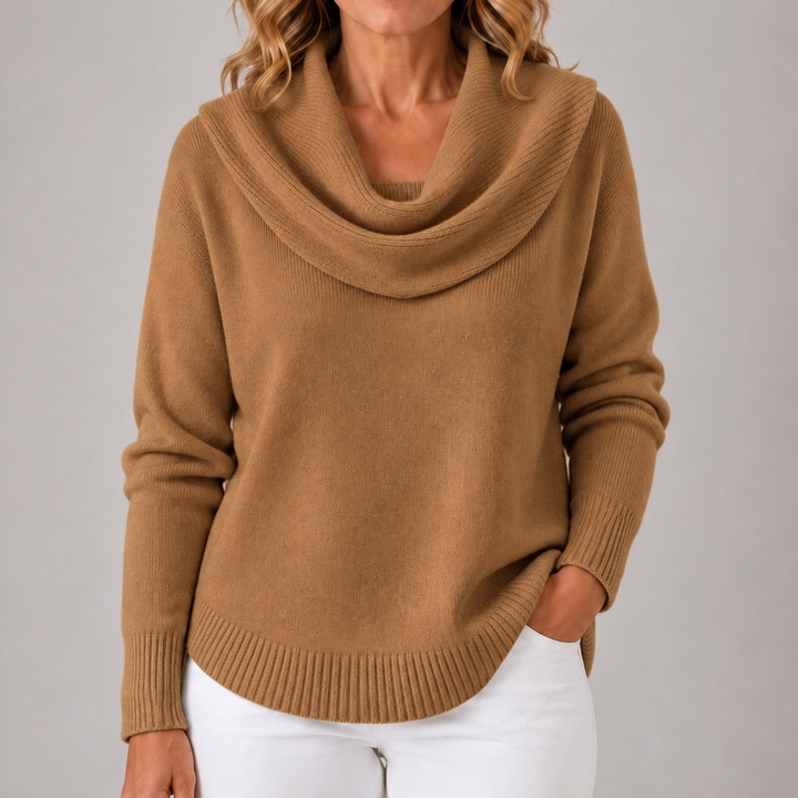 Mariëtte | Elegante Trui met Waterval Col
