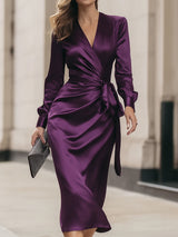 Charlotte | Elegante Overslag Midi-jurk