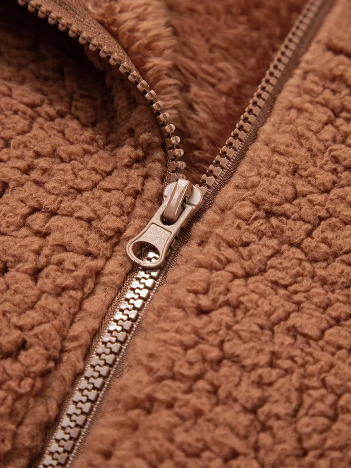 Ingeborg | Zachte Teddy Jas met Capuchon