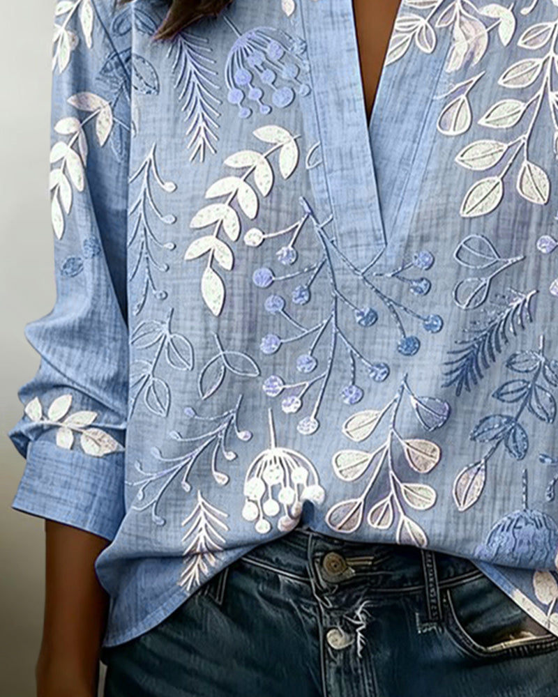Annechien | Blouse met Botanische Print