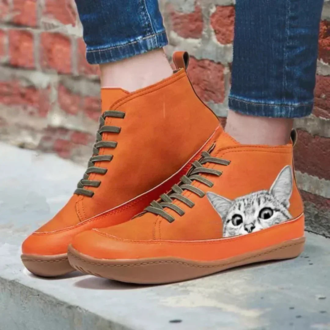 Esther | Comfortabele Kattenprint Sneakers