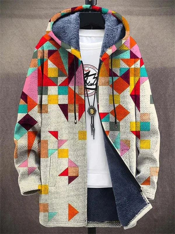Johanna | Zacht gevoerd vest met kunstzinnige print