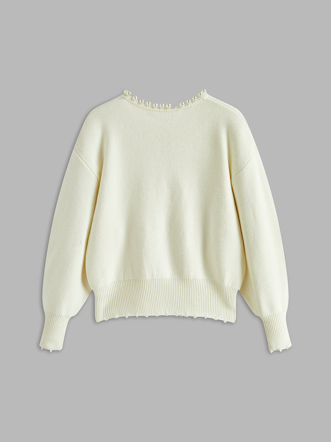 Eveline | Verfijnd Vest met Parelrand