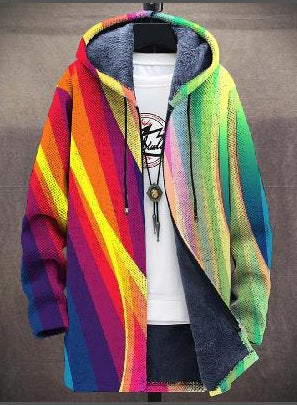 Judith | Warme Capuchoncardigan met Kunstprint
