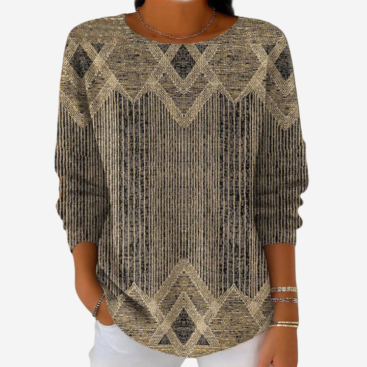 Truus | Sierlijke Top met Print