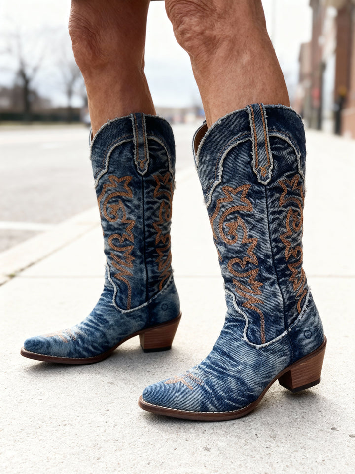 Eva | Western Cowboylaarzen met Sierstiksel