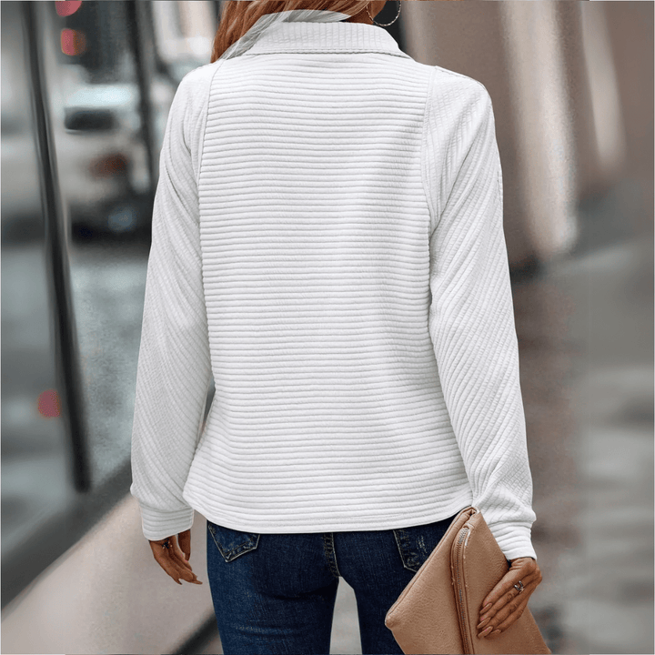 Hiske | Verfijnde Half-Zip Trui
