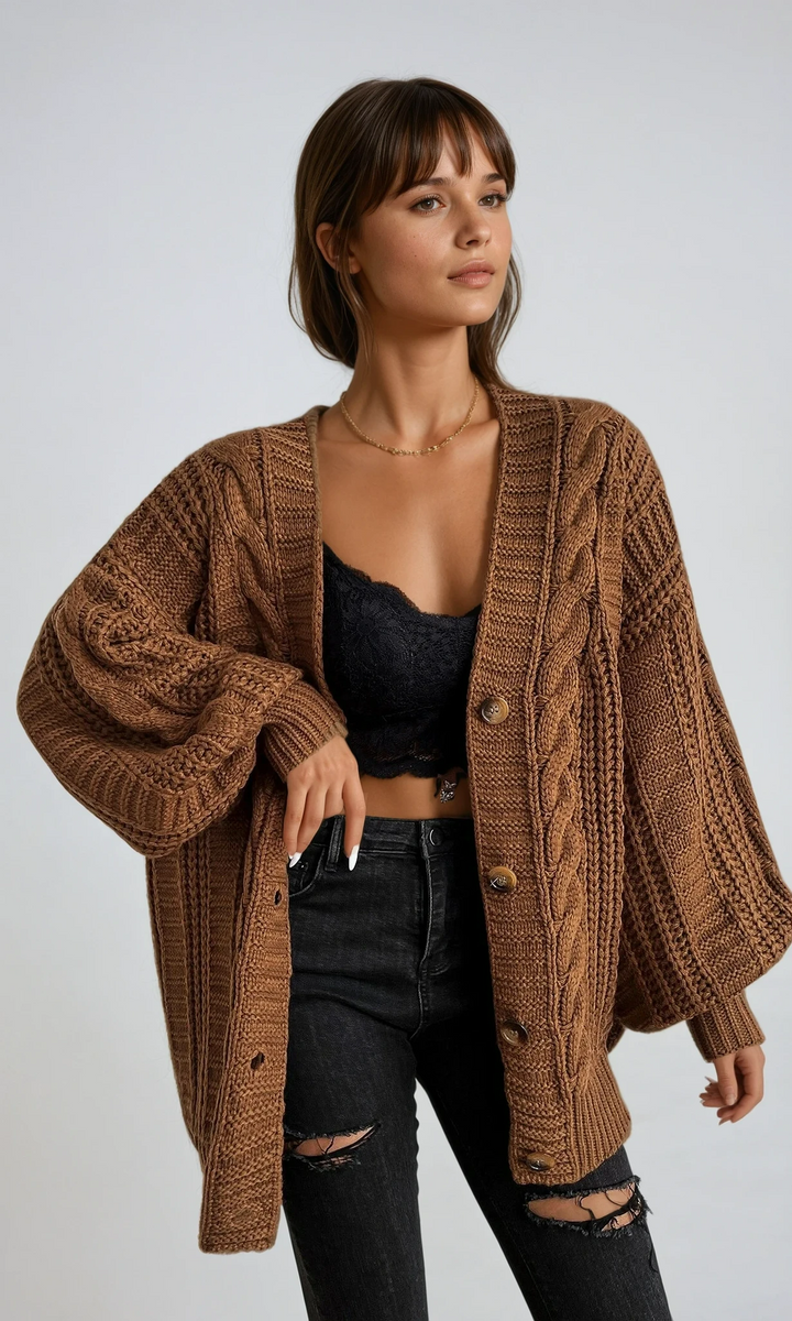 Emma | Ruimvallend Gebreid Vest