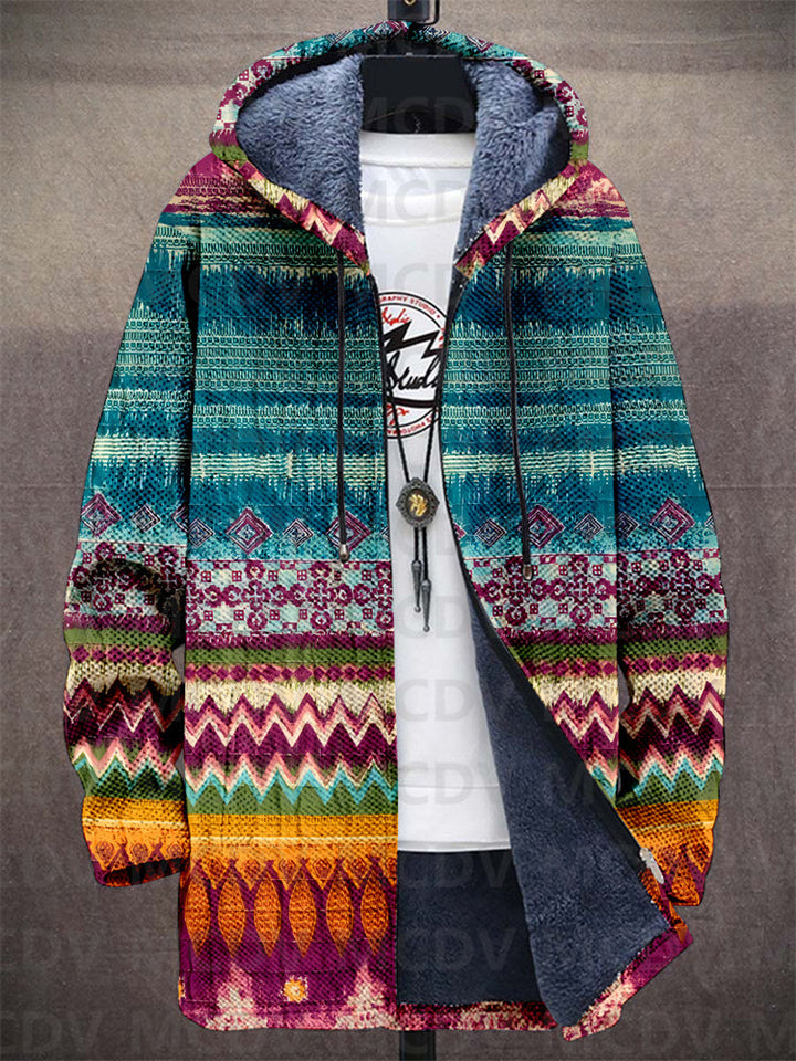 Roosanne | Warm gevoerd vest met kunstzinnig patroon