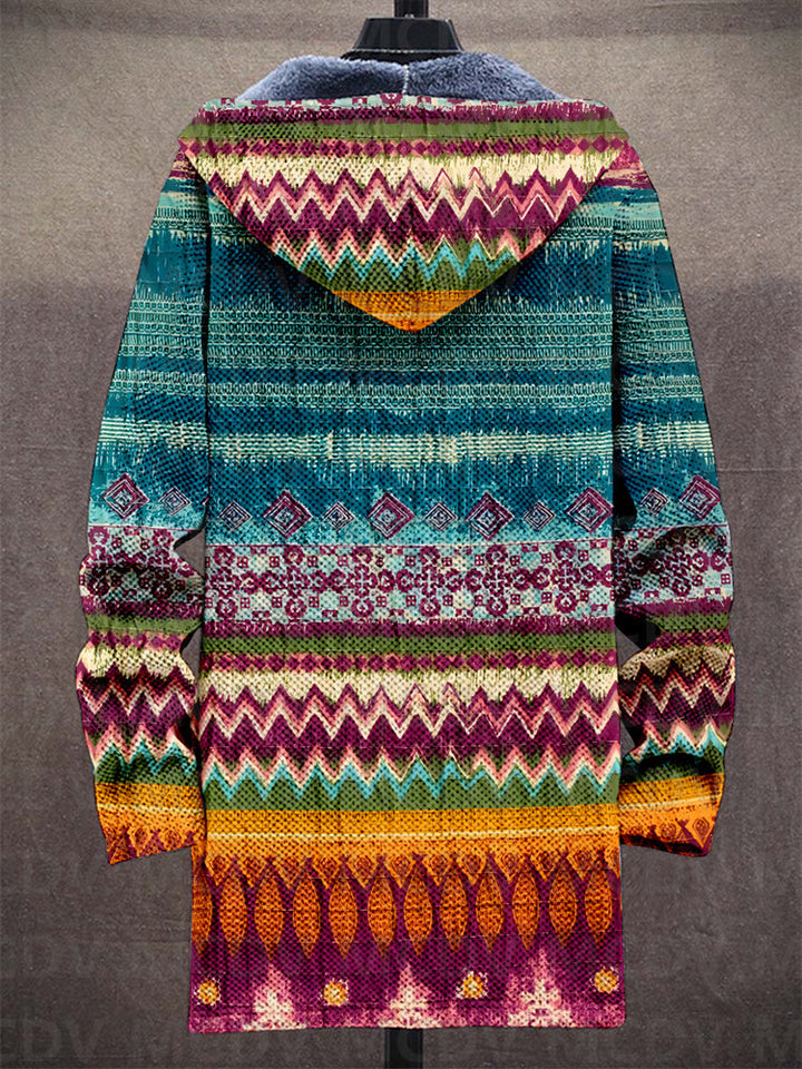 Roosanne | Warm gevoerd vest met kunstzinnig patroon
