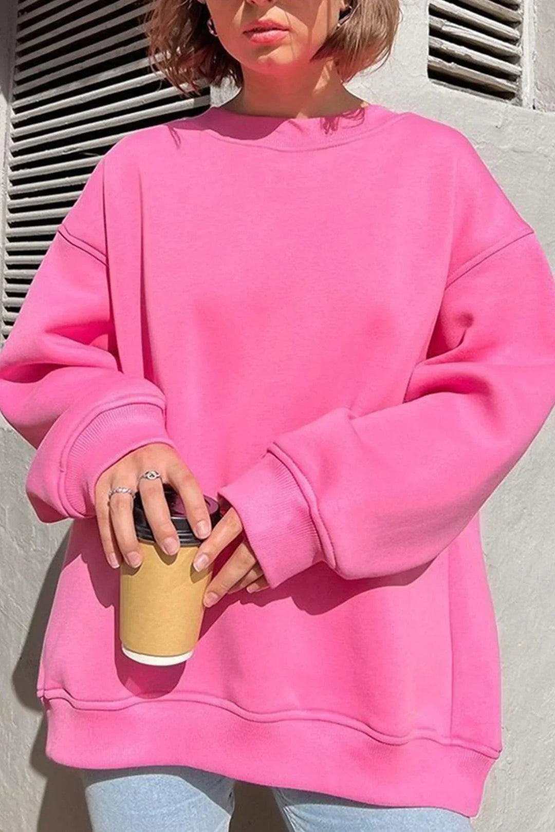 Bente | Ruimvallende Sweater met Ronde Hals