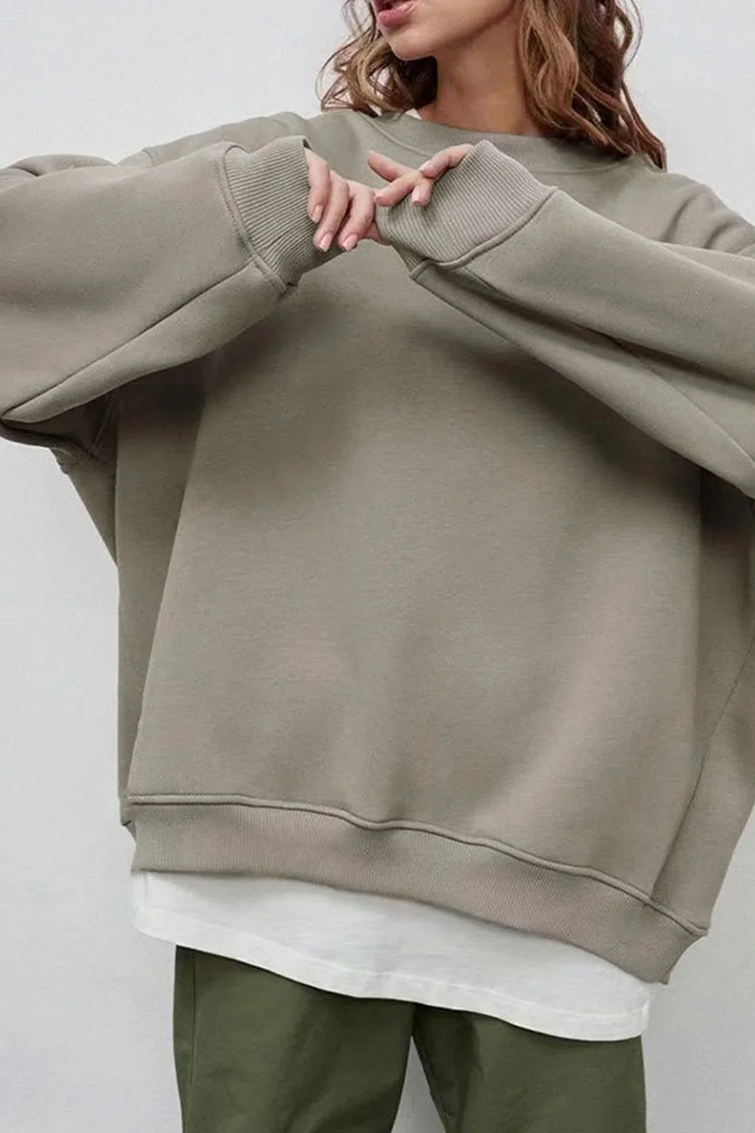 Bente | Ruimvallende Sweater met Ronde Hals