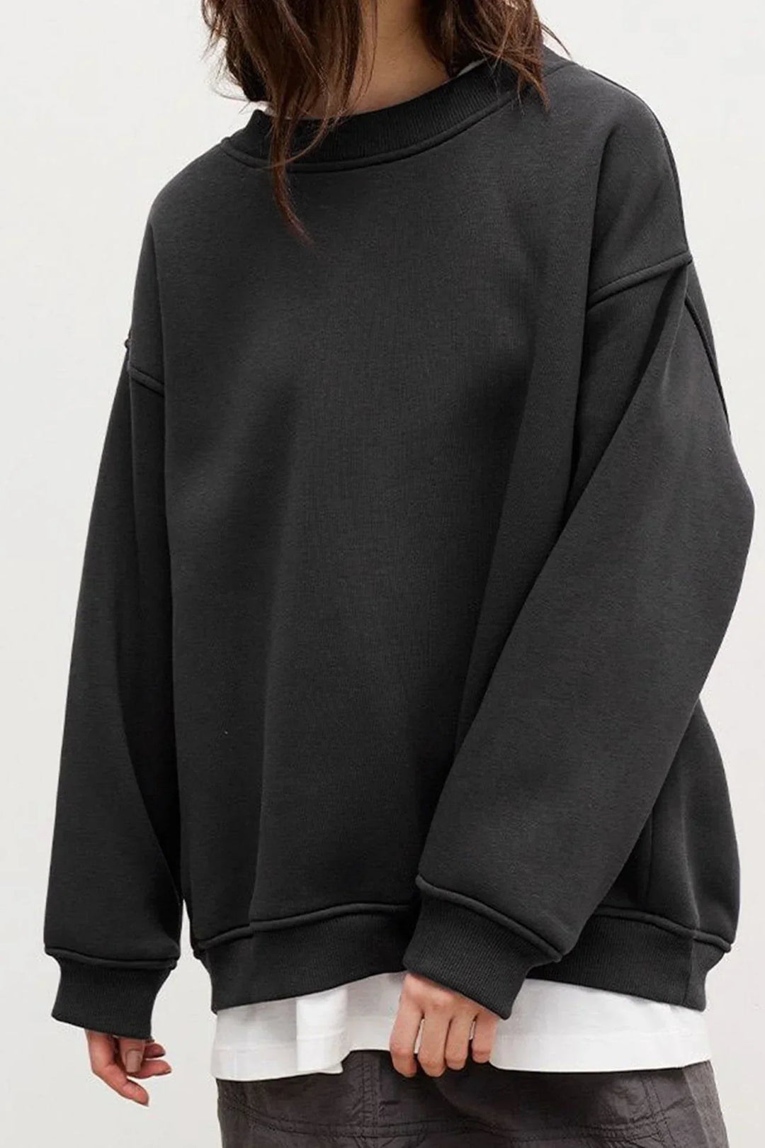 Bente | Ruimvallende Sweater met Ronde Hals