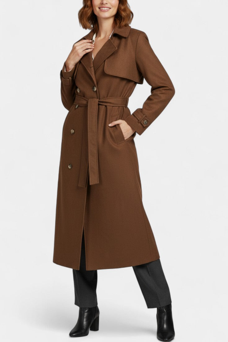 Baukje | Elegante Lange Trenchcoat