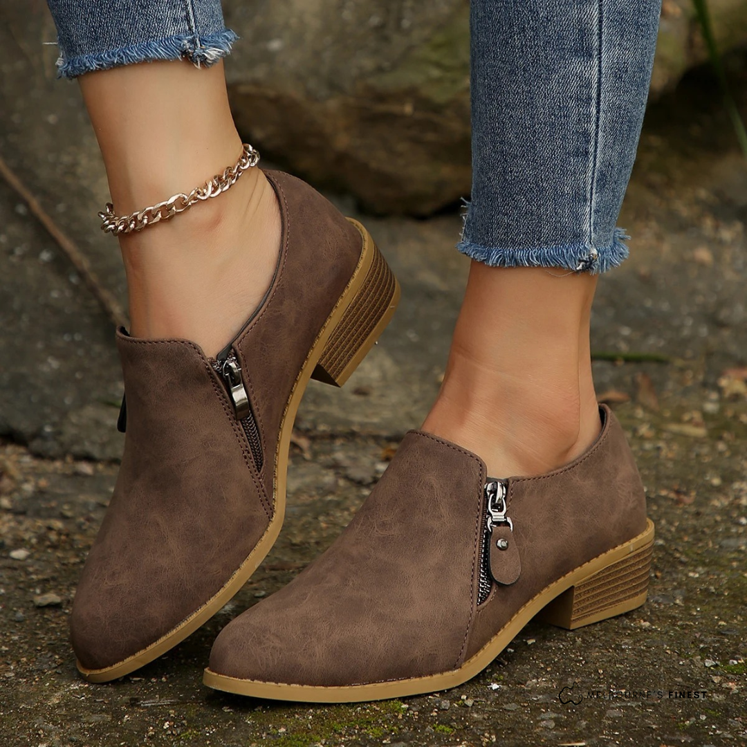 Renske | Elegante Instapschoenen met Rits