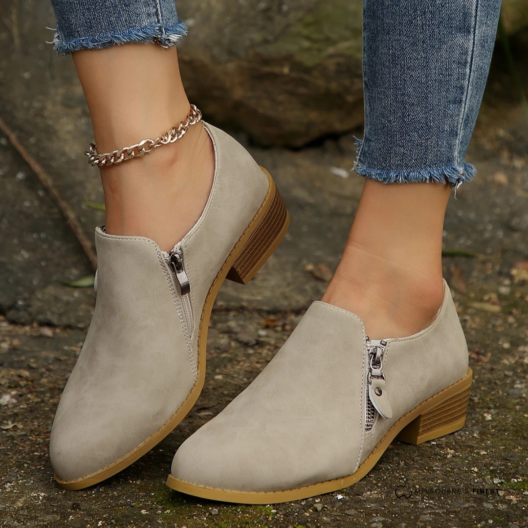 Renske | Elegante Instapschoenen met Rits