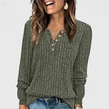 Harmke | Verfijnde Geribbelde Henley Top