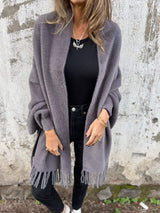 Esther | Warm Omslagvest met Franjes