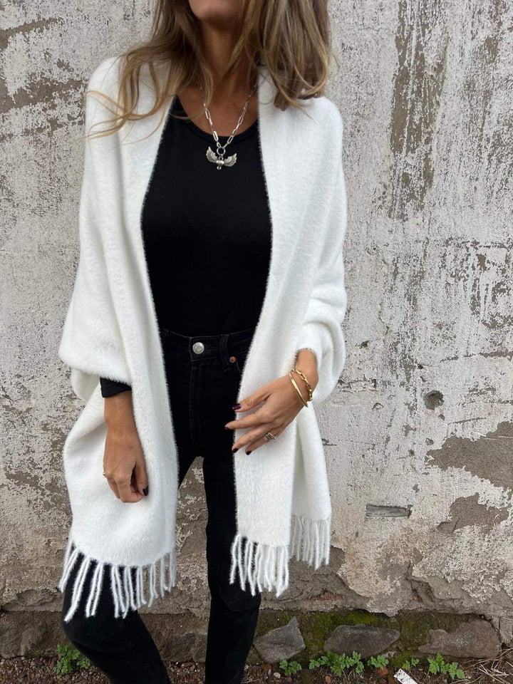 Esther | Warm Omslagvest met Franjes