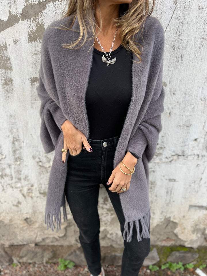 Esther | Warm Omslagvest met Franjes