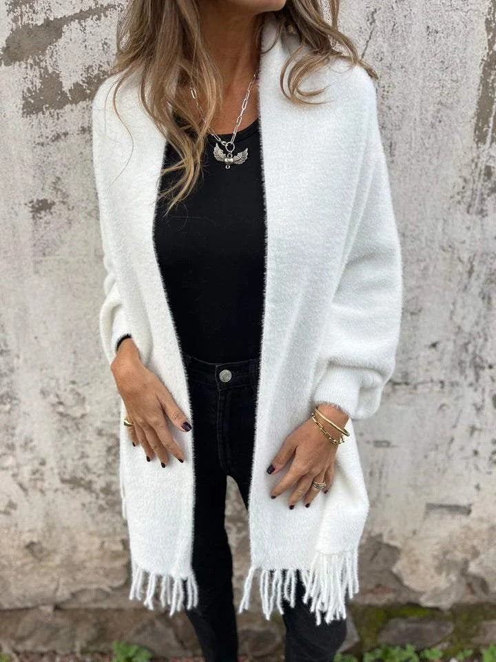 Esther | Warm Omslagvest met Franjes