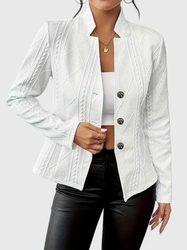 Welmoed | Verfijnde Blazer met Structuurdessin